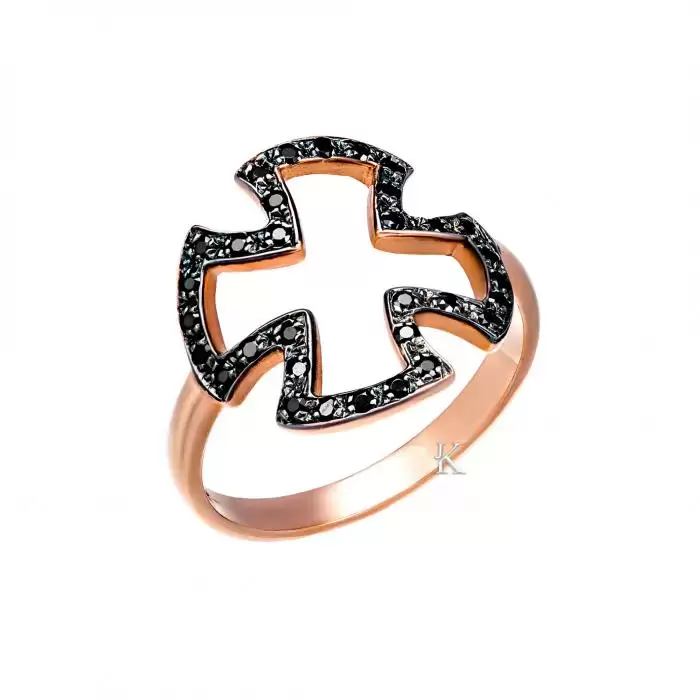 SKU-13136 / Δαχτυλίδι Ροζ Χρυσός Κ9 με Ζιργκόν
 