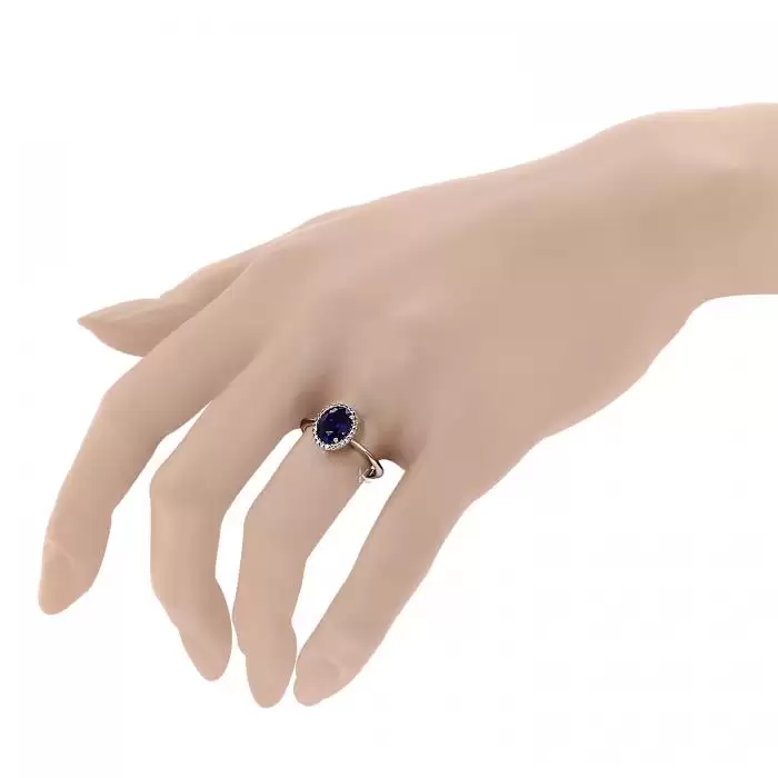 SKU-13336 / Δαχτυλίδι Ροζέτα Λευκόχρυσος Κ18 με Ζιργκόν
 