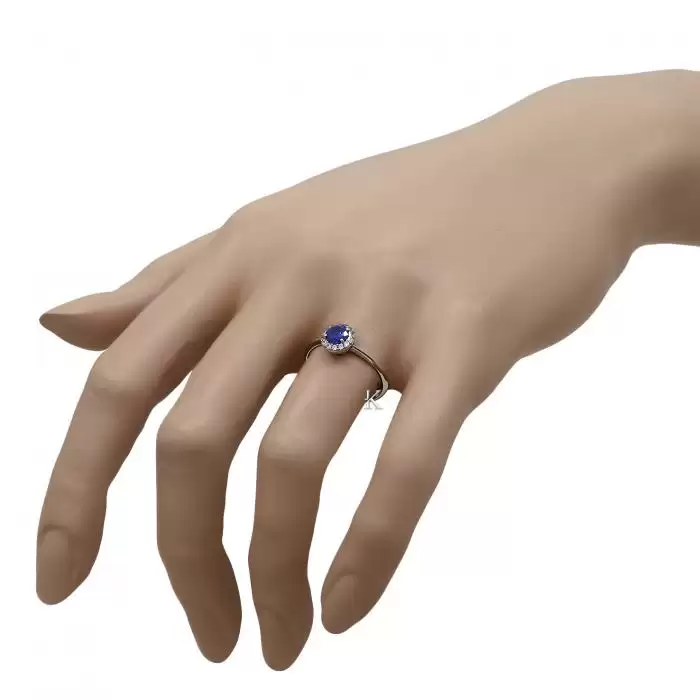 Δαχτυλίδι Ροζέτα Λευκόχρυσος Κ18 με Ζιργκόν