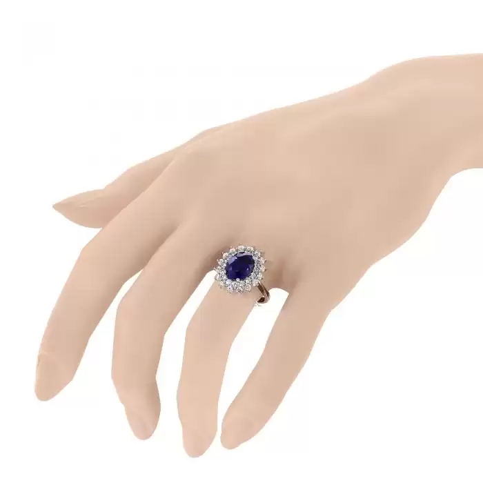 Δαχτυλίδι Ροζέτα Λευκόχρυσος Κ18 με Ζιργκόν