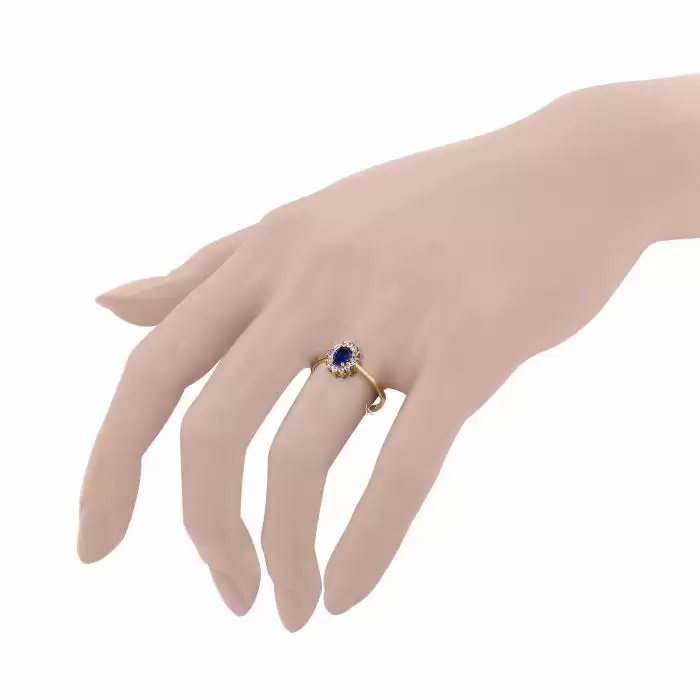 SKU-13161 / Δαχτυλίδι Ροζέτα Χρυσός Κ14 με Ζιργκόν