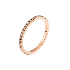  Δαχτυλίδι Σειρέ Ροζ Χρυσός Κ18 με Διαμάντια
