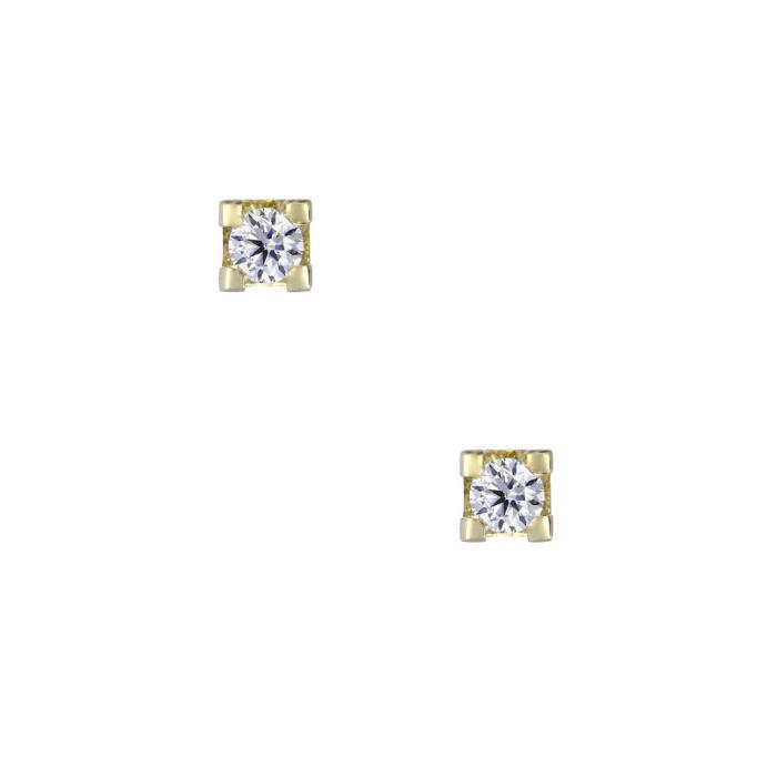SKU-13381 / Σκουλαρίκια Χρυσός Κ18 με Διαμάντια
 