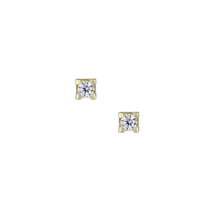 SKU-13402 / Σκουλαρίκια Χρυσός Κ18 με Διαμάντια
 