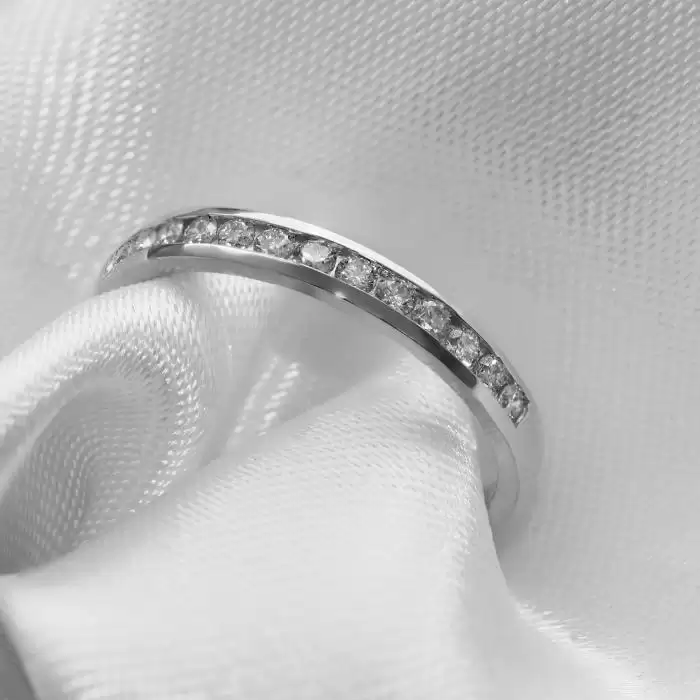 SKU-14664 / Δαχτυλίδι Λευκόχρυσος Κ18 με Διαμάντια
