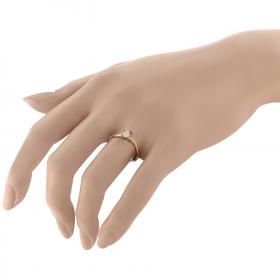 Δαχτυλίδι Μονόπετρο Χρυσός Κ9 με Ζιργκόν Μονόπετρα