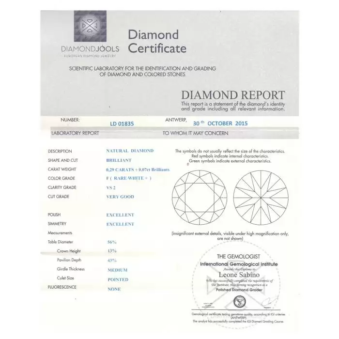 SKU-14345 / Μονόπετρο DiamondJools Λευκόχρυσος Κ18 με Διαμάντι
