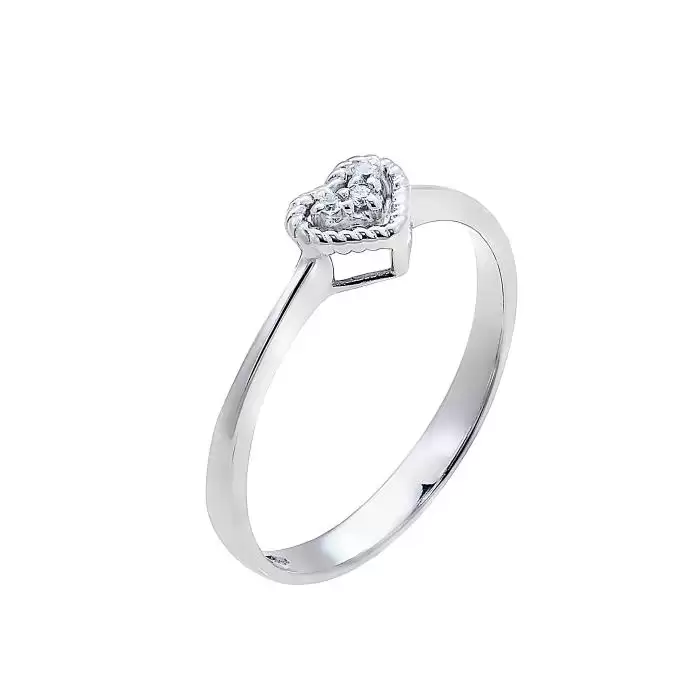 SKU-15185 / Δαχτυλίδι Λευκόχρυσος Κ18 με Διαμάντια
