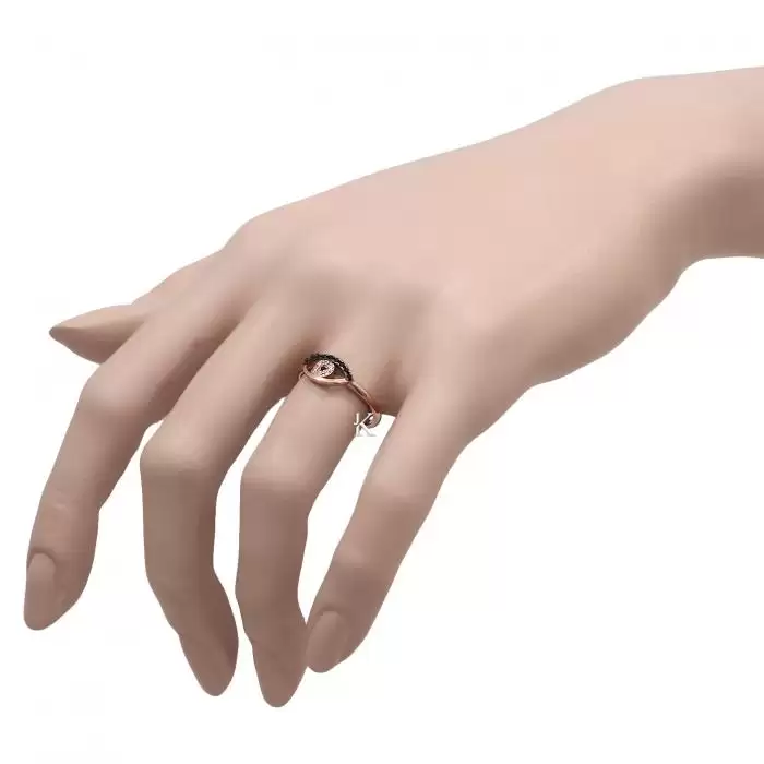 Δαχτυλίδι Ροζ Χρυσός Κ9 με Ζιργκόν