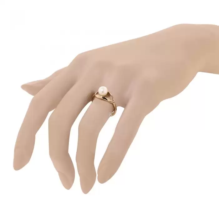 SKU-16826 / Δαχτυλίδι Χρυσός Κ14 με Μαργαριτάρι 