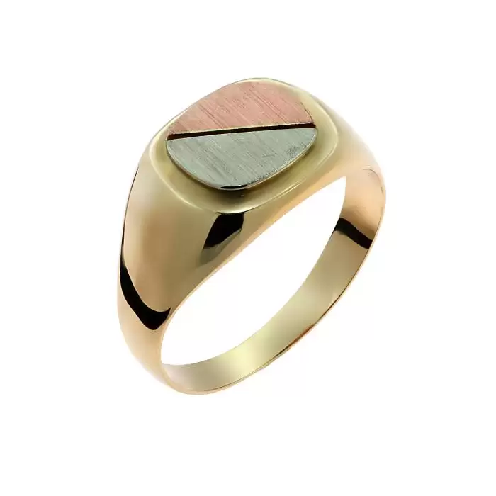 SKU-16382 / Δαχτυλίδι Χρυσός & Λευκόχρυσος & Ροζ Χρυσός Κ14

