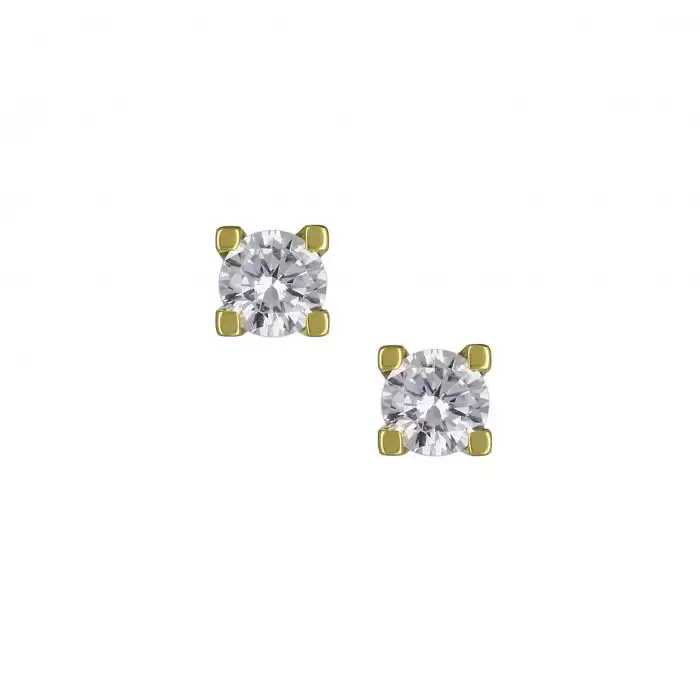 SKU-16163 / Σκουλαρίκια Χρυσός Κ14 με Ζιργκόν
