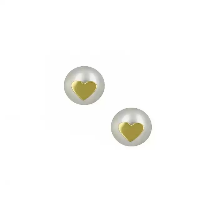 SKU-16956 / Σκουλαρίκια Χρυσός Κ14 με Μαργαριτάρι