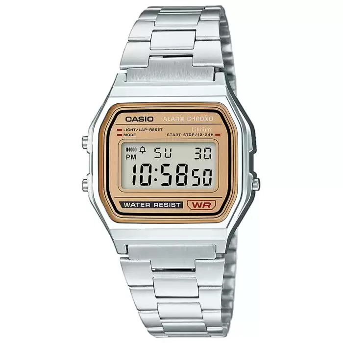 SKU-17568 / CASIO Vintage Iconic Chronograph Silver Stainless Steel Bracelet
