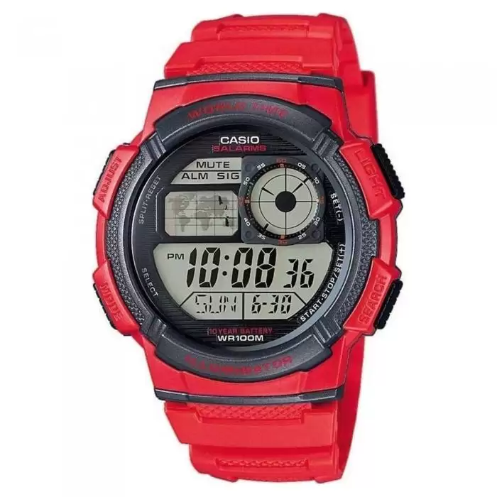 SKU-17582 / CASIO Collection Digital Red Rubber Strap