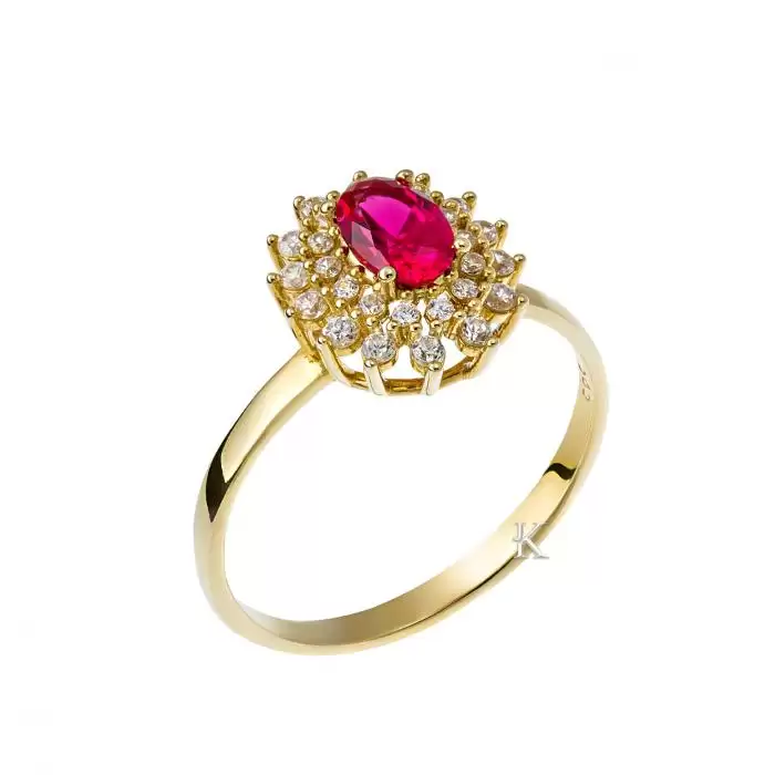 SKU-17321 / Δαχτυλίδι Ροζέτα Χρυσός Κ14 με Ζιργκόν
 