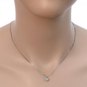 Μενταγιόν με Διαμάντια Λευκόχρυσος Κ18 SKU-17872