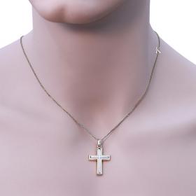 Σταυρός Ανδρικός Κλασικός Χρυσός & Λευκόχρυσος Κ14 SKU-17901