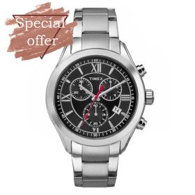 Ρολόι Ανδρικό TIMEX Miami με Ασημί Μπρασελέ από Ανοξείδωτο Ατσάλι | TW2P93900 SKU-17386