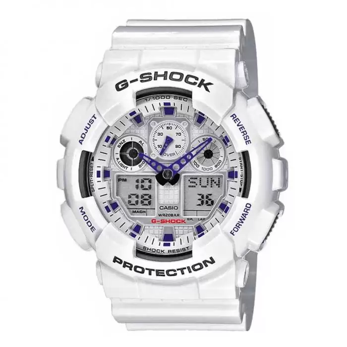 SKU-18395 / CASIO G-Shock Anadigi White Rubber Strap