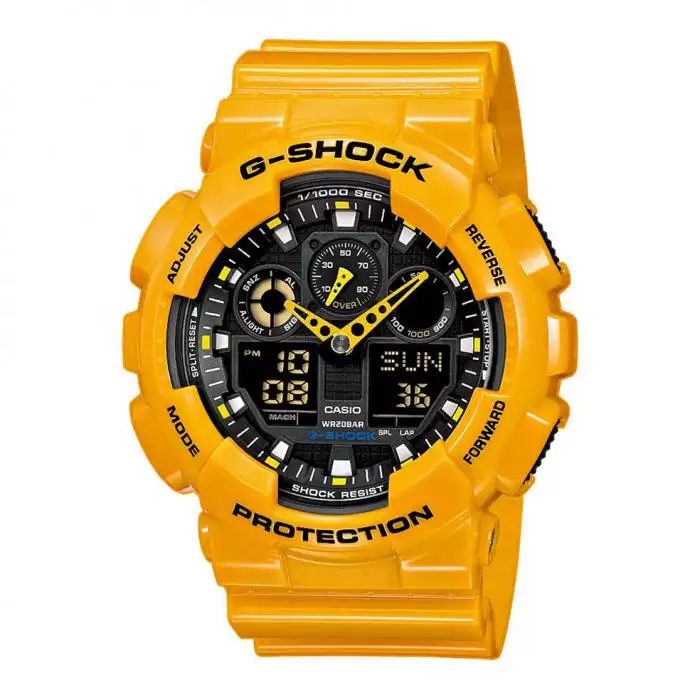 CASIO G-Shock Anadigi Yellow Rubber Strap SKU-18399