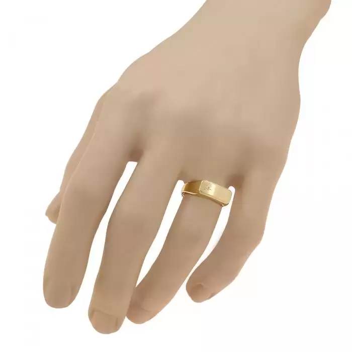 Δαχτυλίδι Χρυσός Κ14 με Δαχτυλίδι Χρυσός Κ14 με Λευκό Ζιργκόν