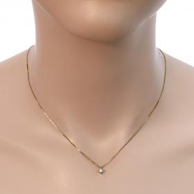 Μενταγιόν Μονόπετρο Χρυσός Κ18 με Διαμάντι SKU-18054