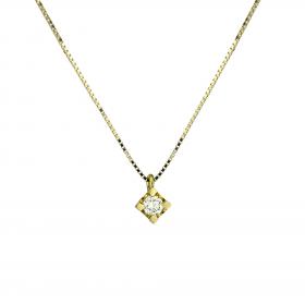 Μενταγιόν Μονόπετρο Χρυσός Κ18 με Διαμάντι SKU-18054