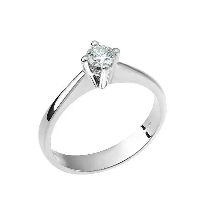 SKU-18693 / Μονόπετρο Δαχτυλίδι Λευκόχρυσος Κ18 με Διαμάντι
