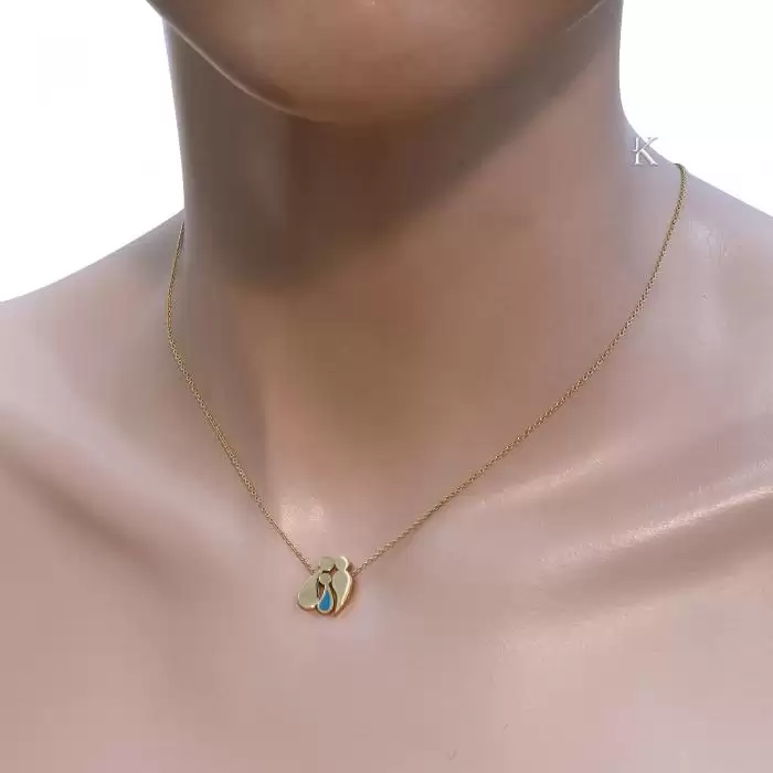 Κολιέ Ασήμι 925° με Σμάλτο & Λουστρέ Φινίρισμα SKU-19459