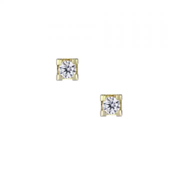 SKU-19753 / Σκουλαρίκια Χρυσός Κ18 με Διαμάντια
 