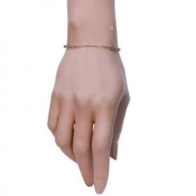 Βραχιόλι Κοριτσάκι Χρυσός Κ9 με Κρύσταλλα Swarovski SKU-20524