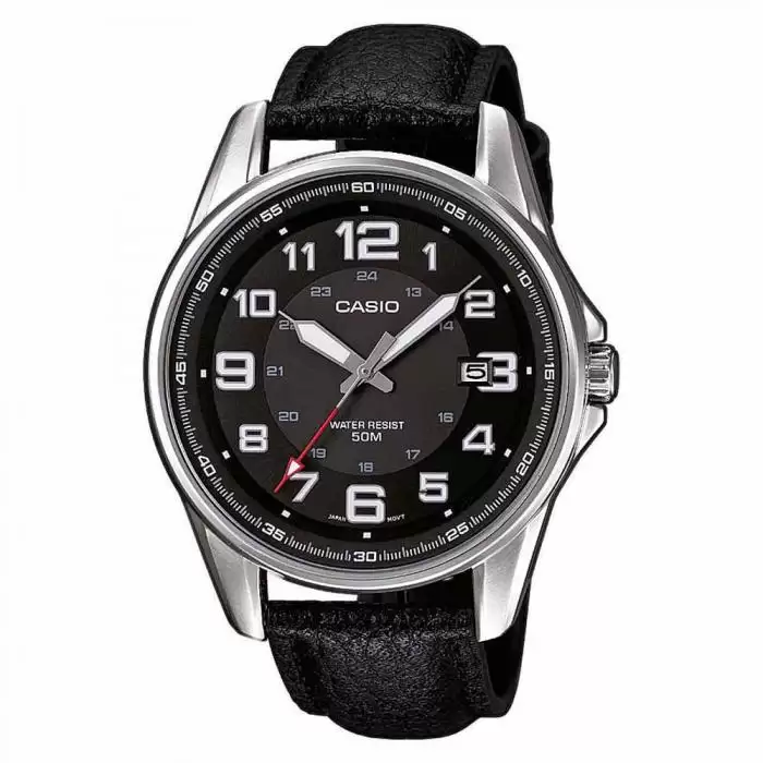 SKU-20303 / CASIO Collection Black Leather Strap