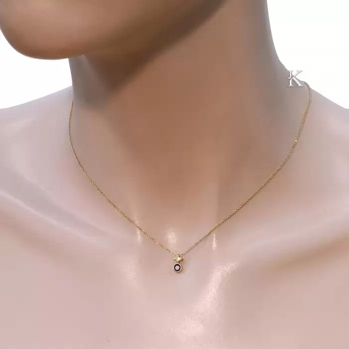 Κολιέ Ματάκι με Σταυρό Ασήμι 925° με Σμάλτο SKU-20946