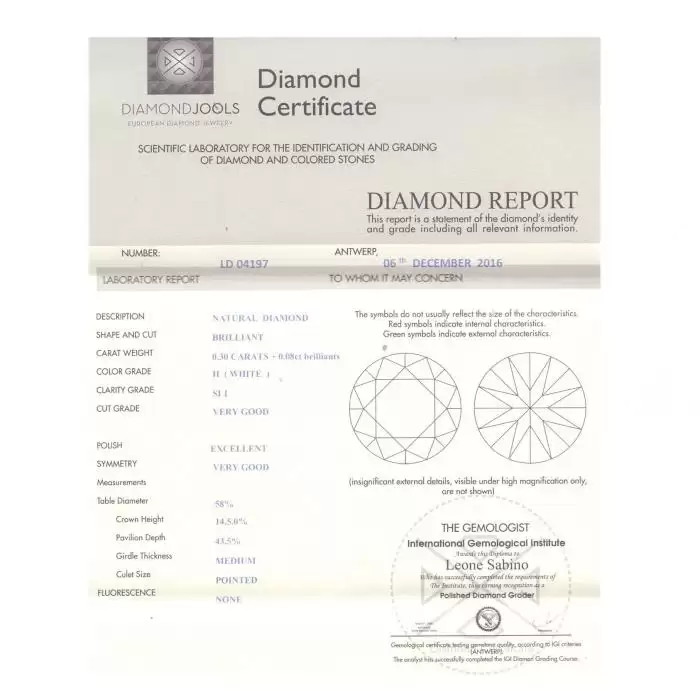 SKU-20844 / Μονόπετρο Diamond Jools Λευκόχρυσος Κ18 με Διαμάντια
