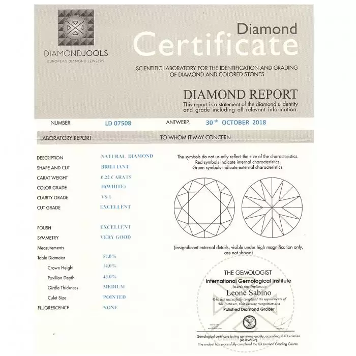 SKU-20845 / Μονόπετρο DiamondJools Λευκόχρυσος Κ18 με Διαμάντι
