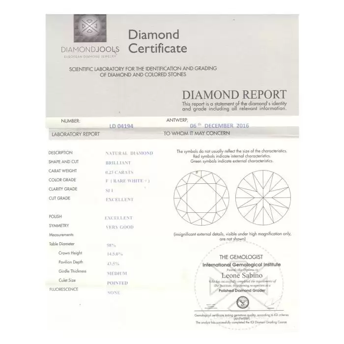 SKU-20848 / Μονόπετρο DiamondJools Λευκόχρυσος Κ18 με Διαμάντι
