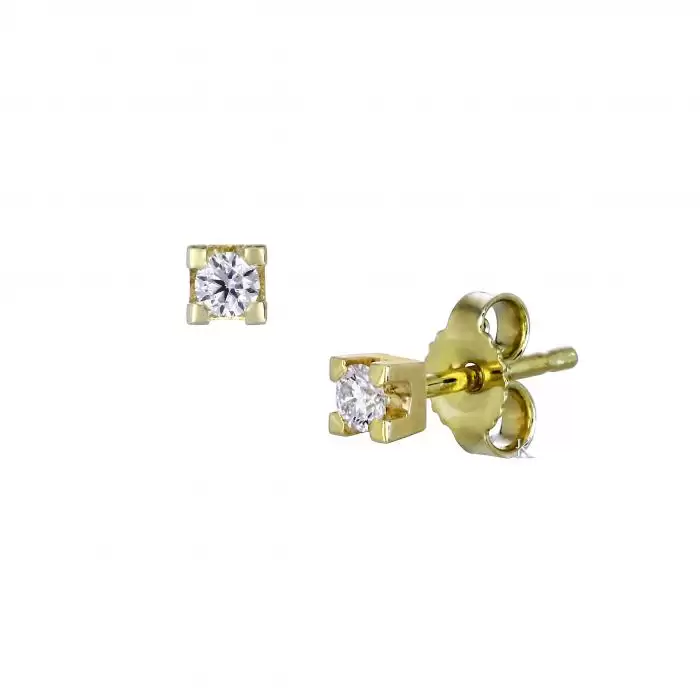 SKU-20559 / Σκουλαρίκια Χρυσός Κ18 με Διαμάντια
 