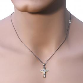 Σταύρος Ανδρικός Μοντέρνος Χρυσός & Λευκόχρυσος Κ14 SKU-20544