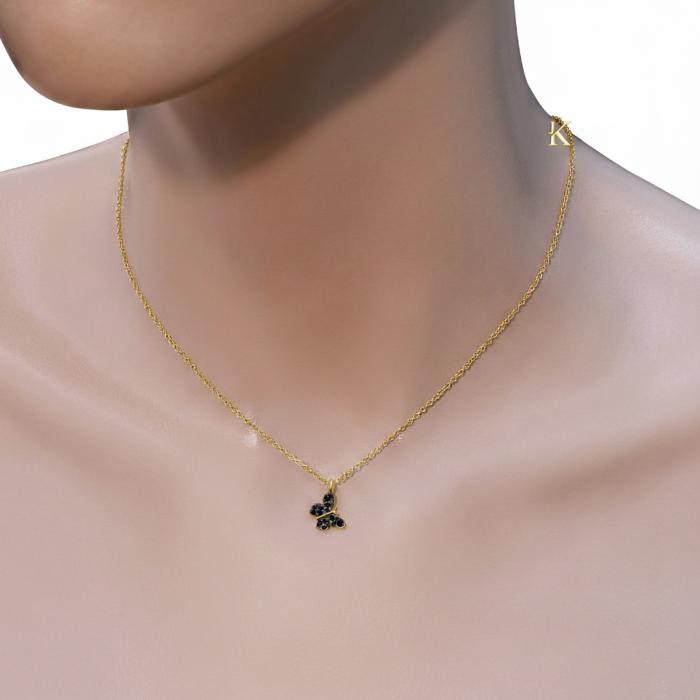 Κολιέ Πεταλούδα Ασήμι 925° με Ζιργκόν SKU-21768