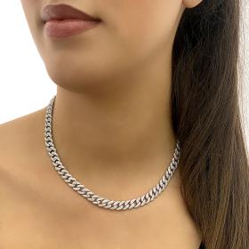 Κολιέ Choker Ασήμι 925° με Λευκά Ζιργκόν SKU-21656