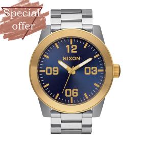Ανδρικό Ρολόι NIXON Corporal με Ασημί Μπρασελέ SKU-21498