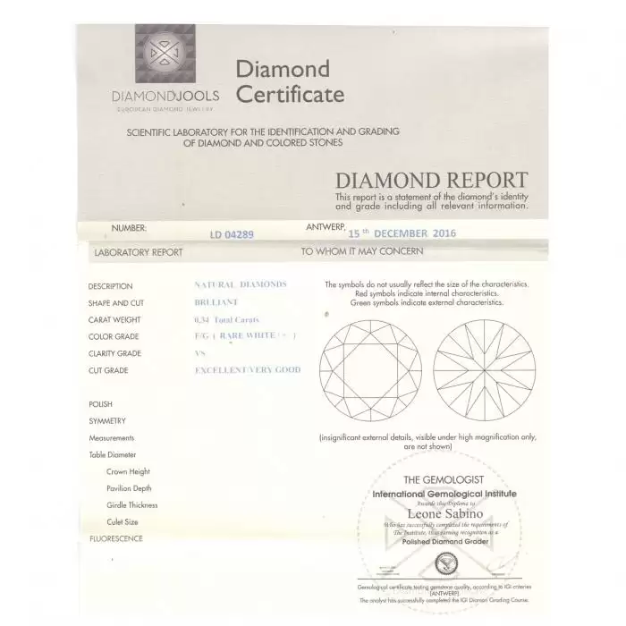 SKU-21287 / Σταυρός DiamondJools Λευκόχρυσος Κ18 με Διαμάντια