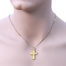 Σταυρός Ανδρικός Κλασικός Χρυσός Κ14 με Ματ Φινίρισμα SKU-21888