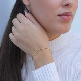 Βραχιόλι Χειροπέδα Χρυσός Κ9 με Λουστρέ Φινίρισμα SKU-22528