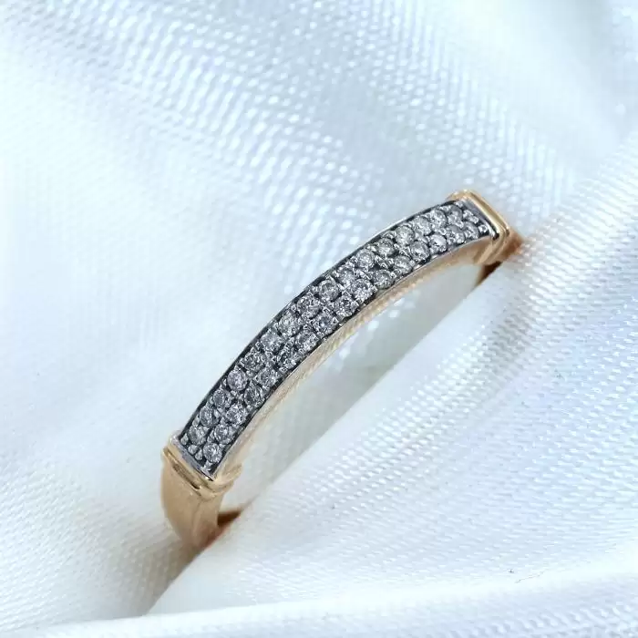 SKU-22462 / Δαχτυλίδι Σειρέ Ροζ Χρυσός Κ18 με Διαμάντια 