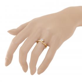 Μονόπετρο Δαχτυλίδι Χρυσός Κ14 με Ζιργκόν SKU-22001