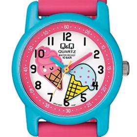 Παιδικό Ρολόι Q&Q Παγωτό με Λευκό Καντράν & Φούξια Λουράκι | VR41J007Y SKU-22440