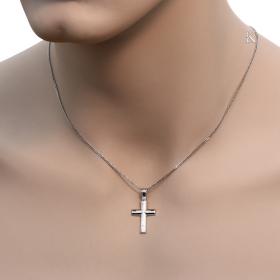 Σταυρός Ανδρικός Κλασικός Λευκόχρυσος Κ14 SKU-22314