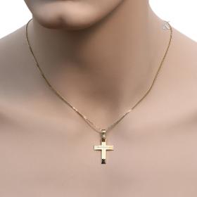 Σταυρός Ανδρικός Μοντέρνος Χρυσός & Λευκόχρυσος Κ14 SKU-22321